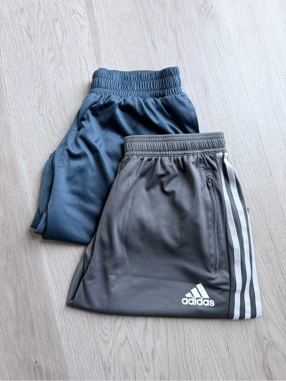 Lot of 2 Adidas Athletic Shorts - Blue/Gray (M)